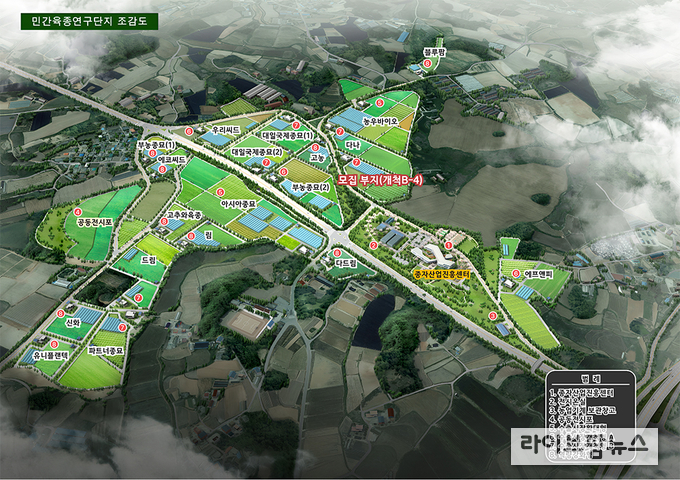 민간육종연구단지 조감도.