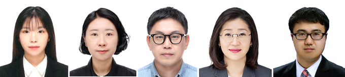 사진 왼쪽부터 김유림 연구사, 노은정 연구사, 이기원 연구사, 이상미 연구사, 이정우 연구사.
