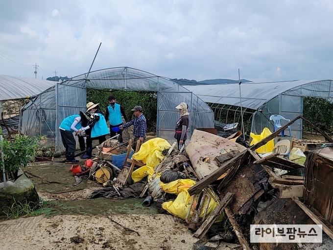 농림축산식품부는 이번 호우 피해 농가가 보험금을 빠르게 지급받을 수 있도록 손해평가를 긴급 추진하고 있다. 보험금 선지급을 신청하는 농가에는 최종 보험금이 확정되기 전에라도 추정보험금의 50%까지 선지급할 예정이다.