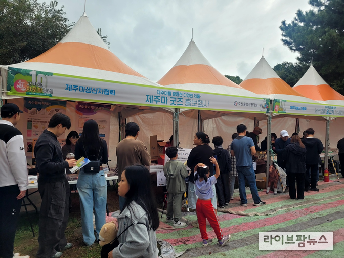 축산물품질평가원 제주지원은 제주마생산자협회)와 협업, 지난 18일부터 19일까지 ‘제10회 고마로마문화축제’ 현장에서 제주 말고기 등급제와 국내산 축산물의 품질 및 우수성에 대한 홍보를 펼쳤다.